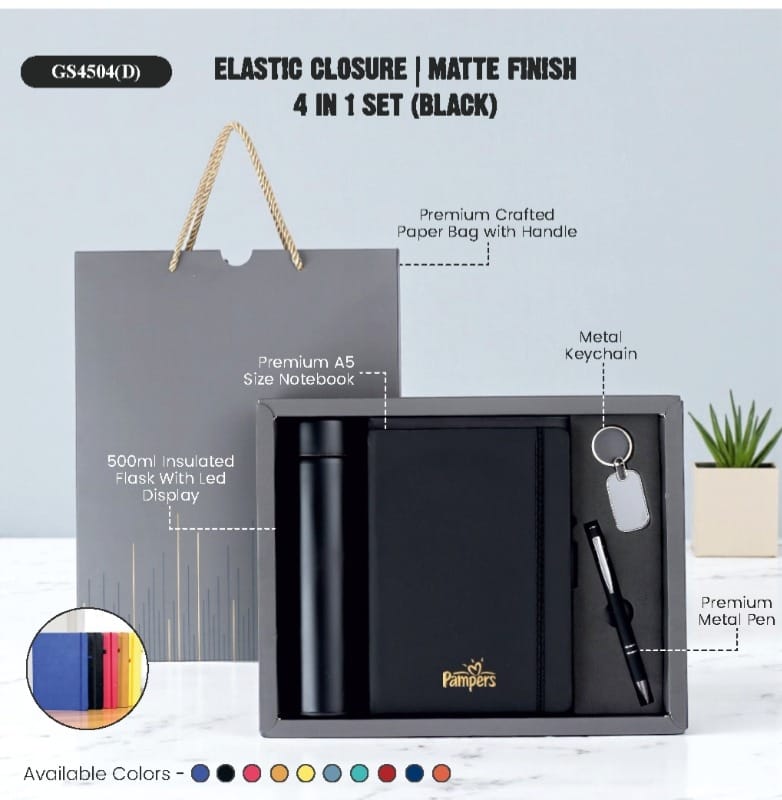 Elastic Closure | Matte Finish 4-in-1 Set (Black)