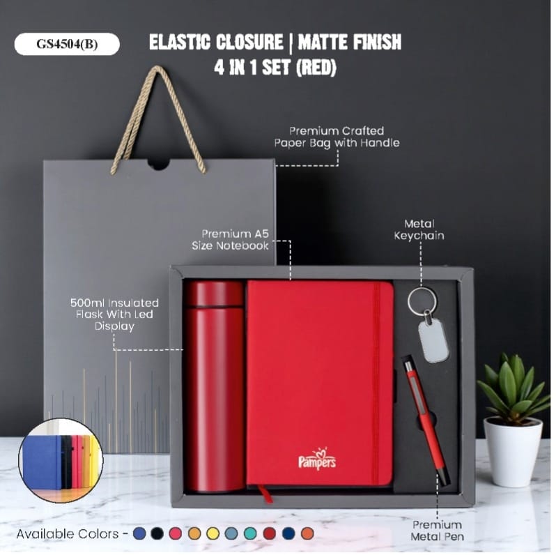 Elastic Closure | Matte Finish 4-in-1 Set (Red)