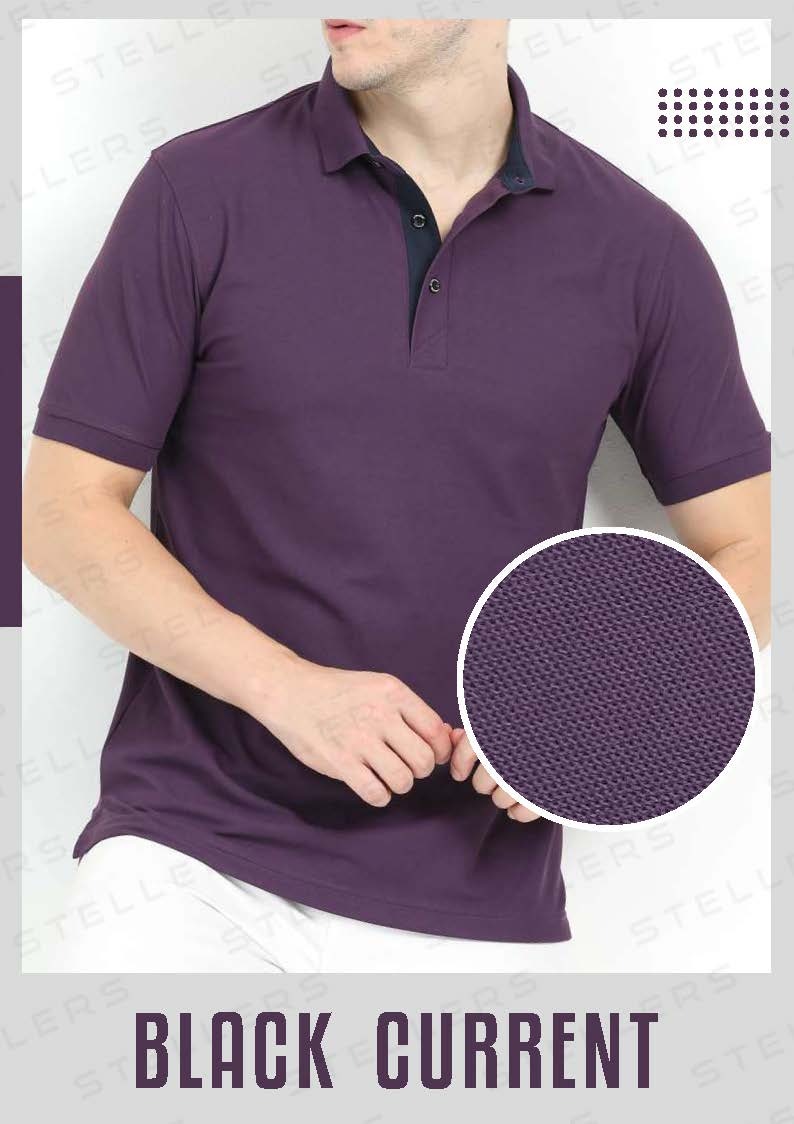 Polo T-Shirt – Black Current